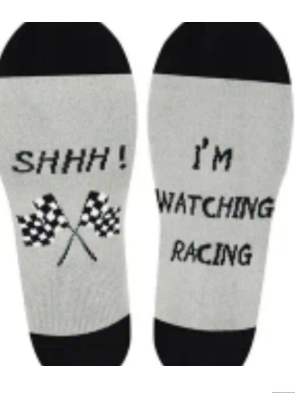 "Shhh I'm Watching Racing" Men's Women's UNISEX Socks NEW